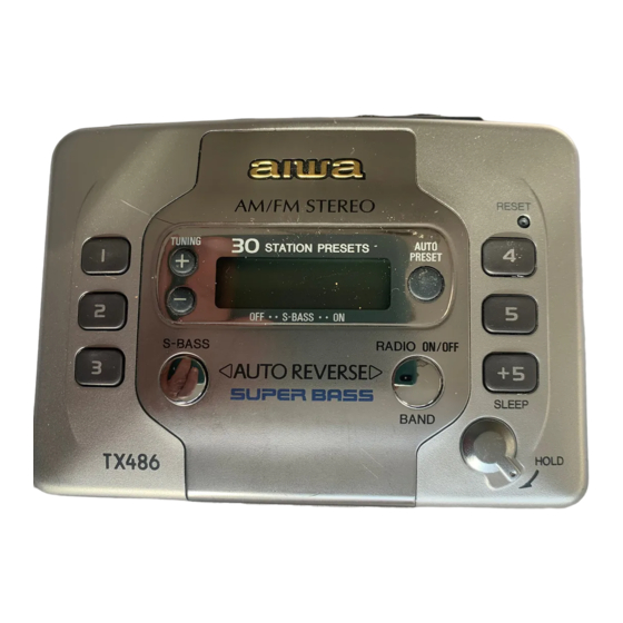 Aiwa HS-TX486 Operating Instructions