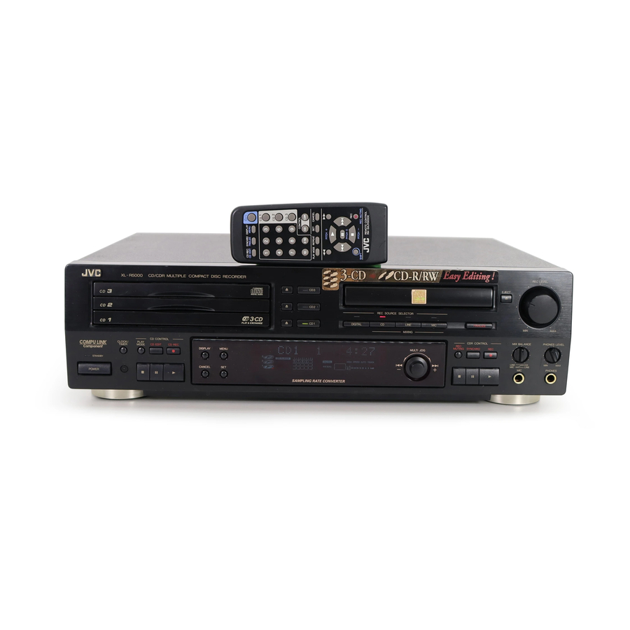 JVC XL-R5000BK CD Recorder Player Manuals