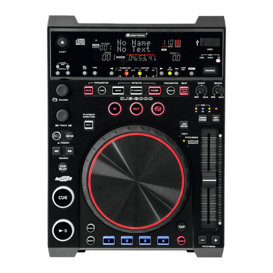Omnitronic DJS-2000 DJ Player Manuals