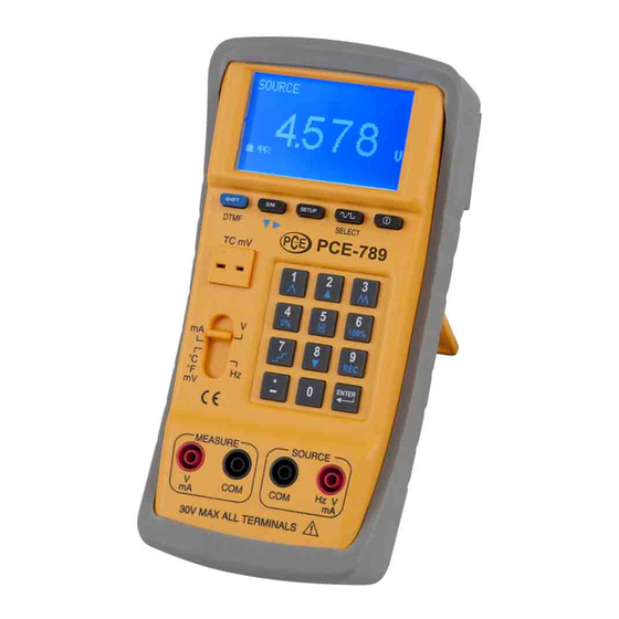PCE Instruments PCE-789 Manual