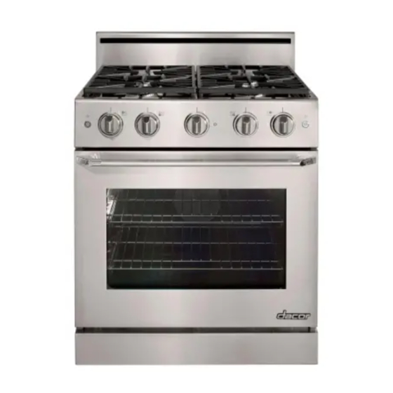 Dacor Distinctive DR30GIS Installation Instructions Manual