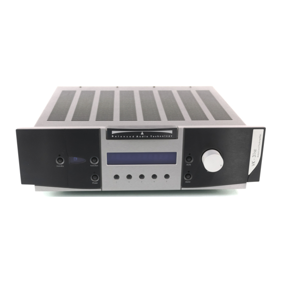 Balanced Audio Technology VK-31SE Owner's Manual