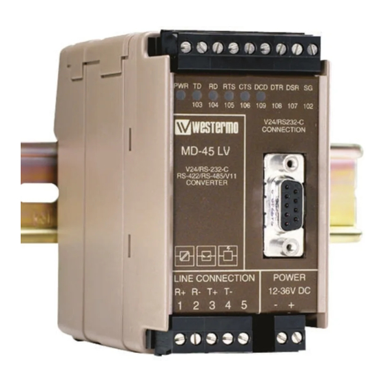 Westermo MD-45 AC Installation Manual