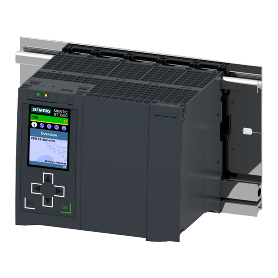 Siemens CPU 1518HF-4 PN Equipment Manual