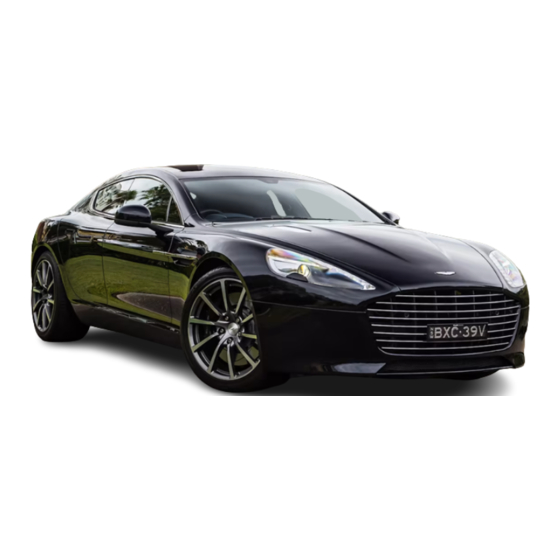 Aston Martin Vantage S 2016 Owner's Manual