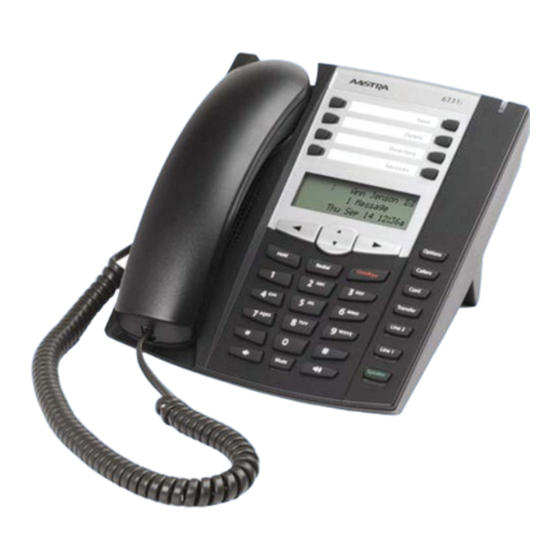 Aastra 31i Quick Reference Manual