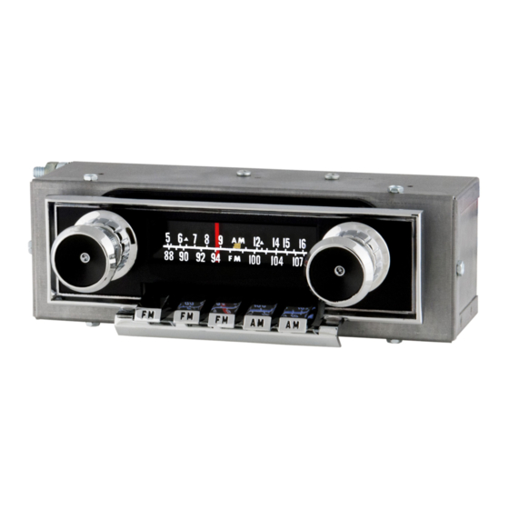 Antique Automobile Radio 461101B Operating Instructions