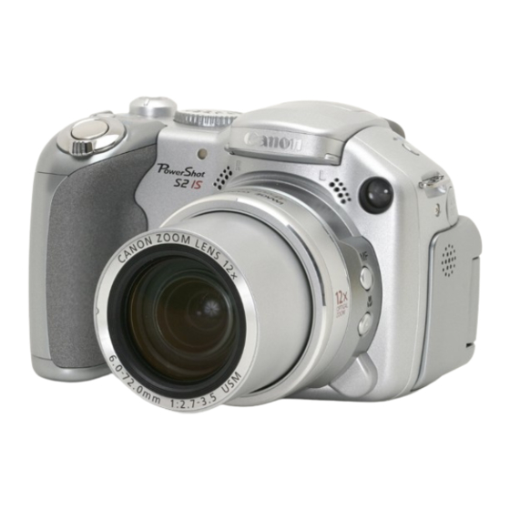 Canon Powershot S2 IS - Powershot S2 IS 5MP Digital Camera User Manual