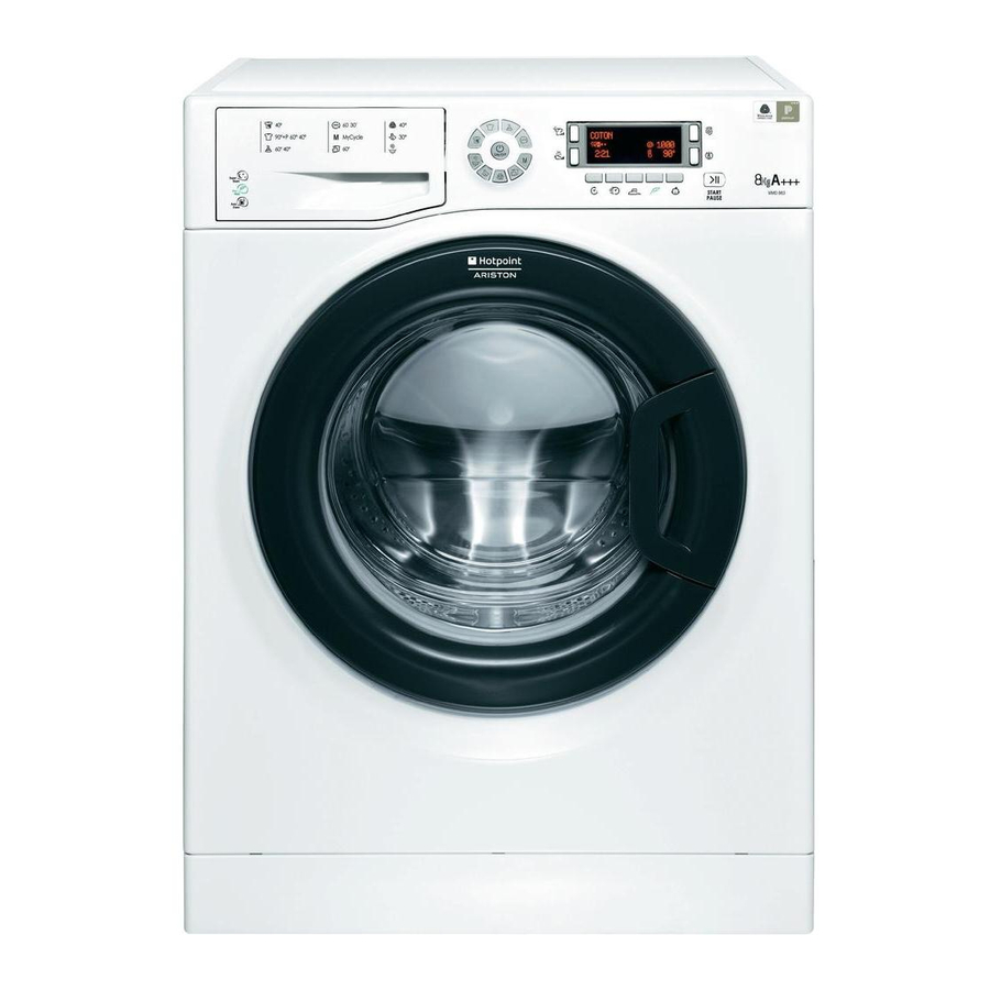 Hotpoint Ariston WMD 763 Instructions For Use Manual