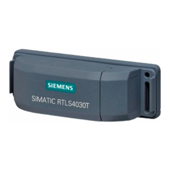 Siemens SIMATIC RTLS Series Operating Instructions Manual