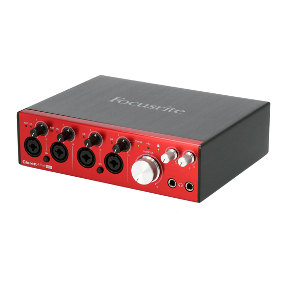 Focusrite Clarett 4 Pre User Manual