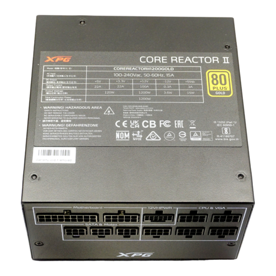 XPG CORE REACTOR II GOLD Series Quick Start Manual