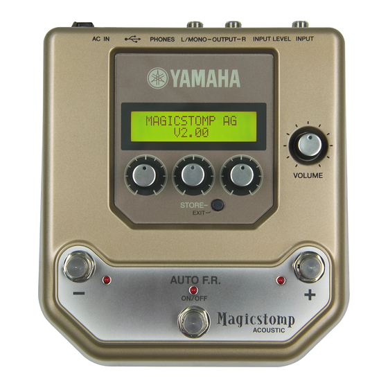 Yamaha Magicstomp Patch List