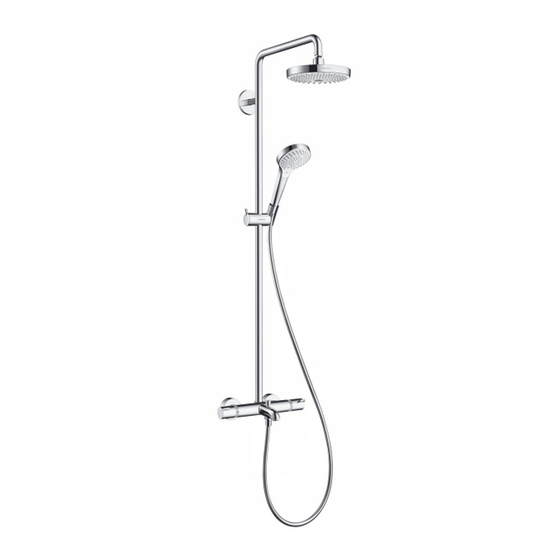 Hans Grohe Showerpipe EHM EcoSmart 27191000 Instructions For Use/Assembly Instructions