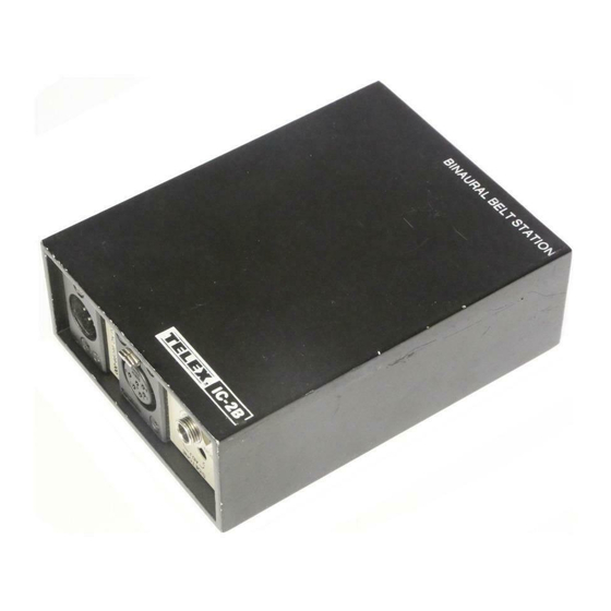 Telex Audiocom IC-2B Installation And Operation Instructions