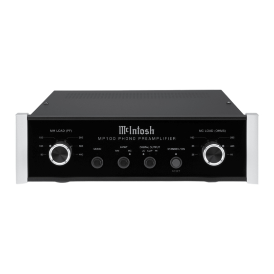 McIntosh MP100 Owner's Manual