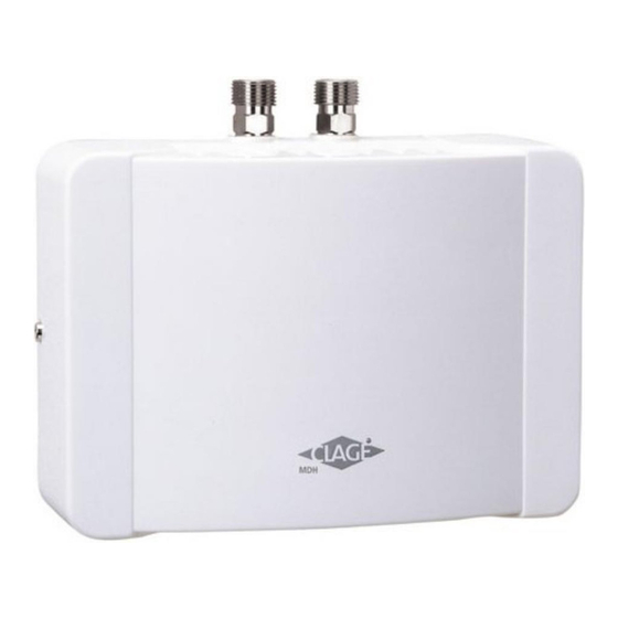 clage MDH3 Operating And Installation Instructions