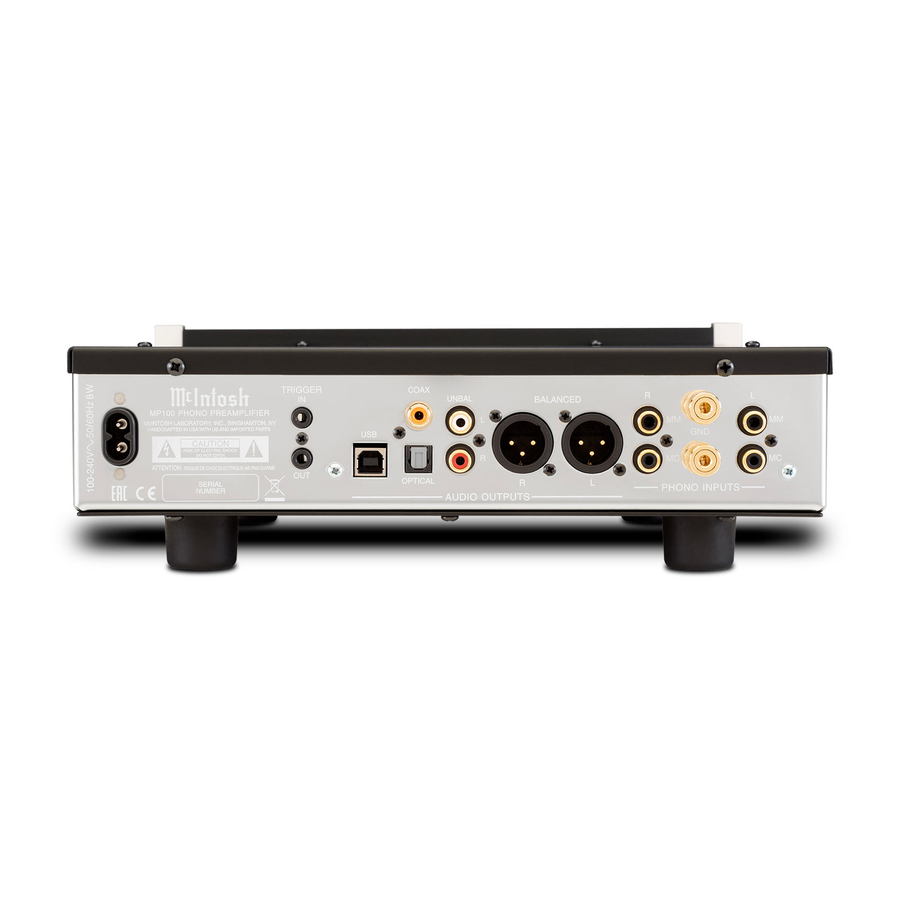 McIntosh MP100 Owner's Manual