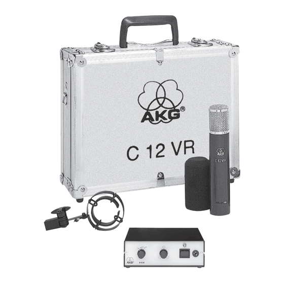Harman AKG C 12 VR Quick Start Manual