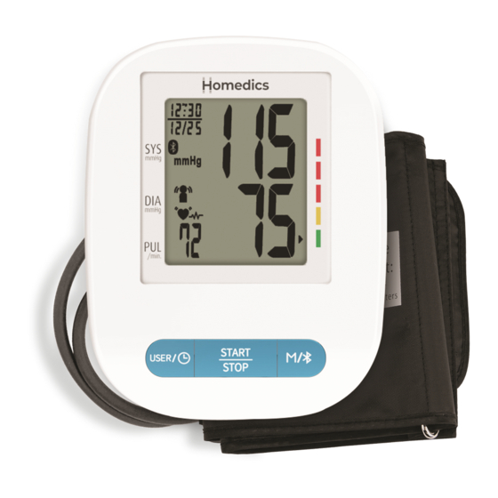 HoMedics BPA-CUFFXLA Quick Start Manual