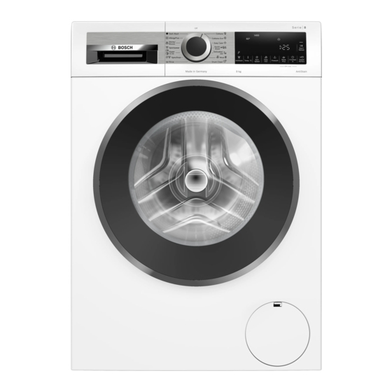 Bosch WGG24401AU/01 User Manual And Installation Instructions
