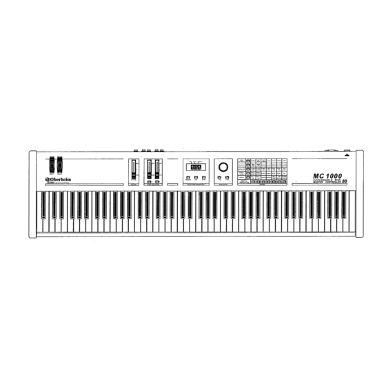 Oberheim MC 1000 MIDI Keyboard Controller Manuals