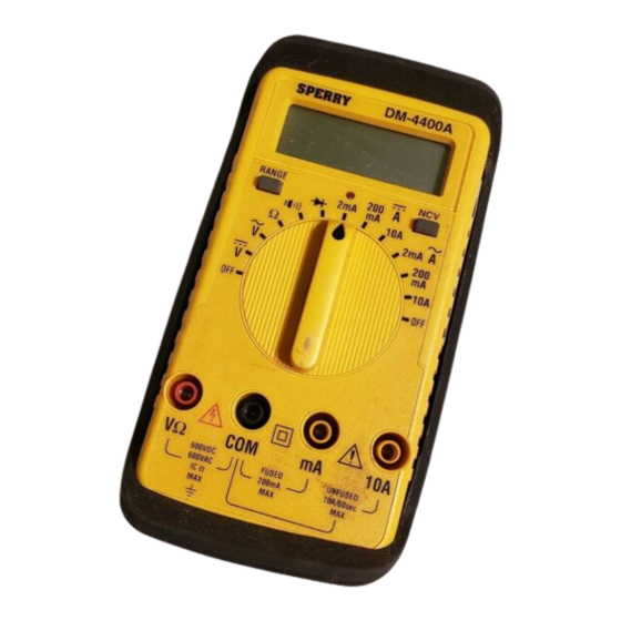 Sperry instruments DM-4400A Operating Instructions Manual