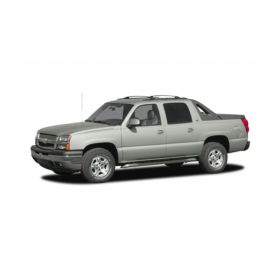 Chevrolet Avalanche 2005 Getting To Know Manual
