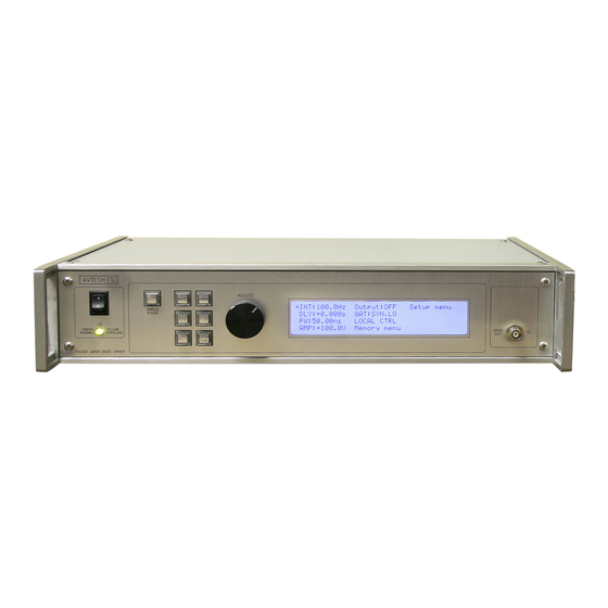 AVTECH ELECTROSYSTEMS AVOZ-D6-B Instructions Manual