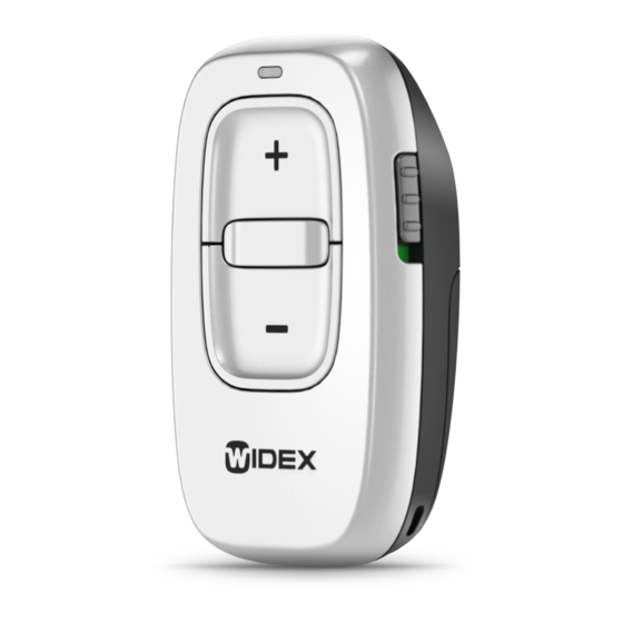 Widex RC-DEX User Instructions