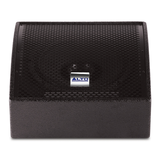 Alto Professional TOURMAX SXM112 A Quick Start Manual