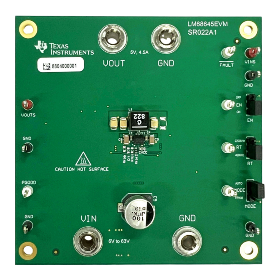 Texas Instruments LM68645EVM Manuals