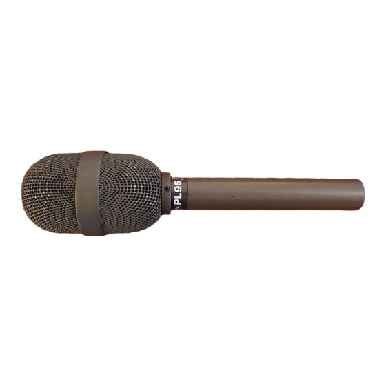 Electro-Voice PL95 Specification Sheet