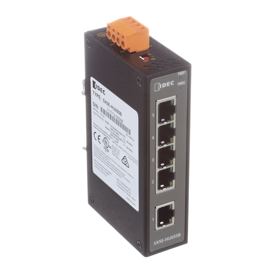 IDEC SX5E Series Instruction Sheet