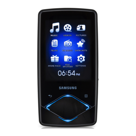 Samsung YP-Q1JEB - 16 GB Digital Player Manuals