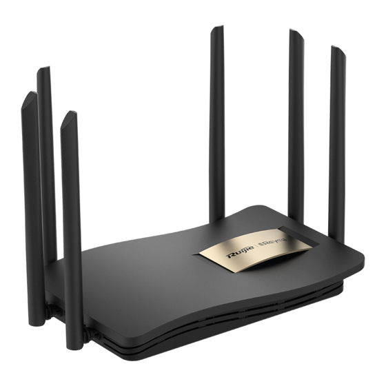 Ruijie Reyee RG-EW Series Web-Based Configuration Manual