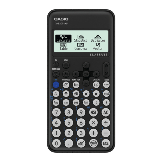 Casio fx-8200 AU Manuals