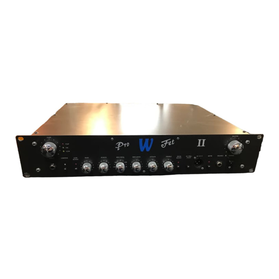Warwick Pro Fet II Service Manual