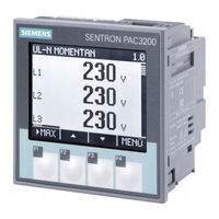 Siemens SENTRON PAC3200 Operating Instructions Manual