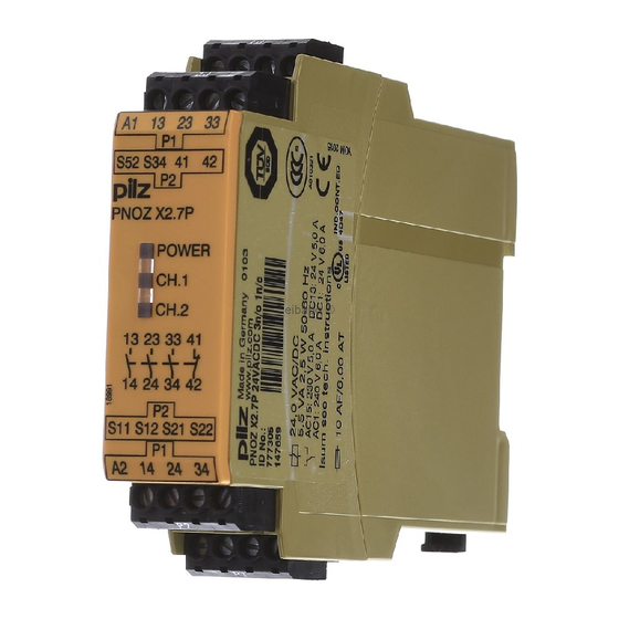 Pilz PNOZ X2.7P Operating Instructions Manual