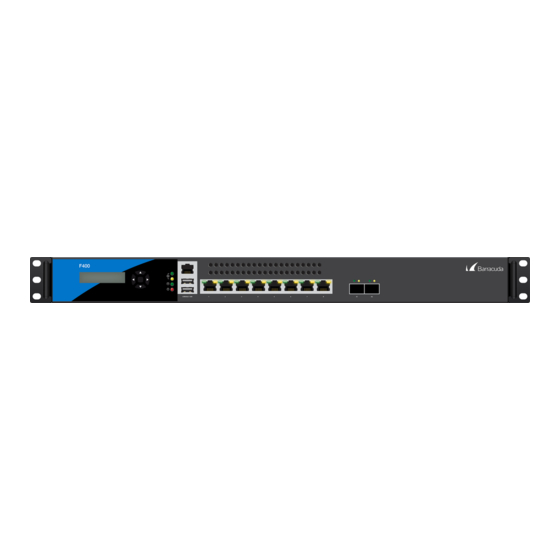 Barracuda CloudGen F400 C Standard Model Quick Start Manual