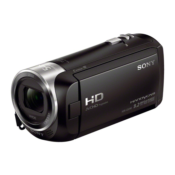 Sony Handycam HDR-CX330 Operating Manual