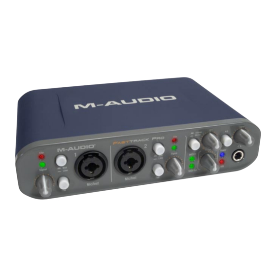 M-Audio Fast Track Pro 4 x 4 Mobile USB Audio/MIDI Interface with Preamps User Manual