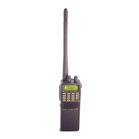 Icom IC-A3 Instruction Manual