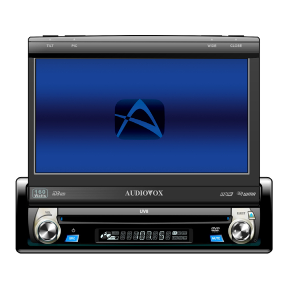 Audiovox UV 8 Specifications