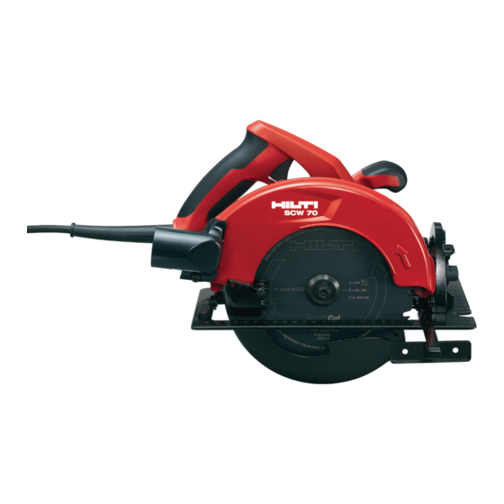 Hilti SCW 70 Original Operating Instructions