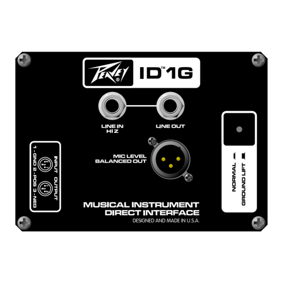 Peavey ID 1G Specifications