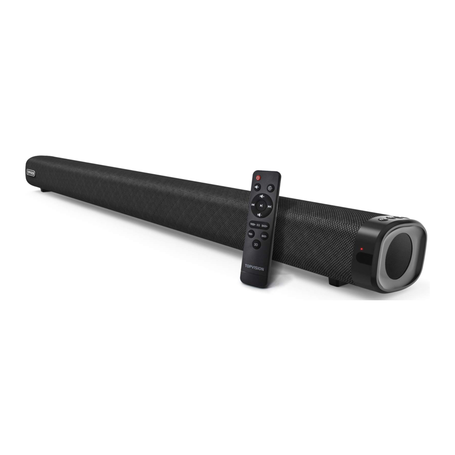 TOPVISION SL01 - Sound Bar for TV with Built-in Subwoofer Manual