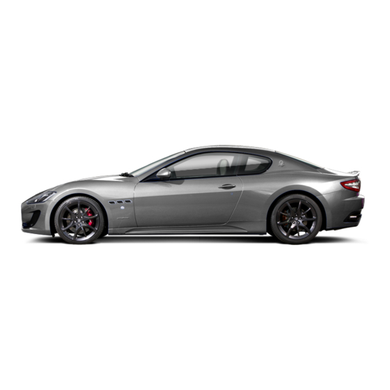 Maserati GranTurismo Sport 2015 Owner's Manual