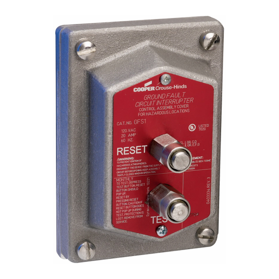 Eaton Crouse-Hinds GFS Series Installation & Maintenance Information